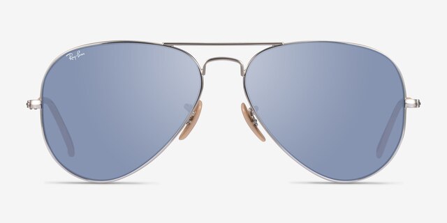 Ray-Ban RB3025 Aviator Silver Yellow MetalSunglass Frames from EyeBuyDirect, Front View