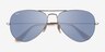 Ray-Ban RB3025 Aviator Silver Yellow MetalSunglass Frames from EyeBuyDirect, Closed View