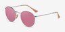 Ray-Ban RB3447 Round Silver MetalSunglass Frames from EyeBuyDirect, Angle View