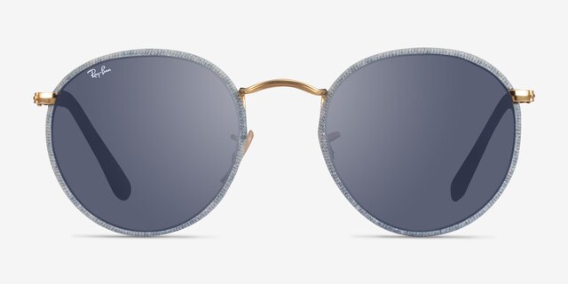 Ray-Ban RB3475Q Light Blue MetalSunglass Frames from EyeBuyDirect, Front View