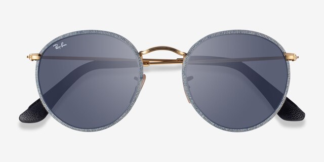 Ray-Ban RB3475Q Light Blue MetalSunglass Frames from EyeBuyDirect, Closed View