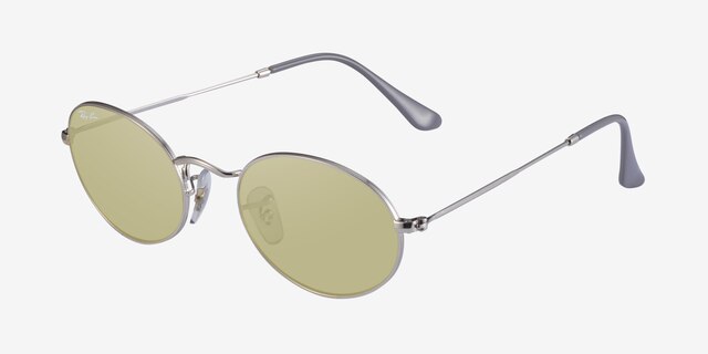 Ray-Ban RB3547 Silver Gray MetalSunglass Frames from EyeBuyDirect, Angle View