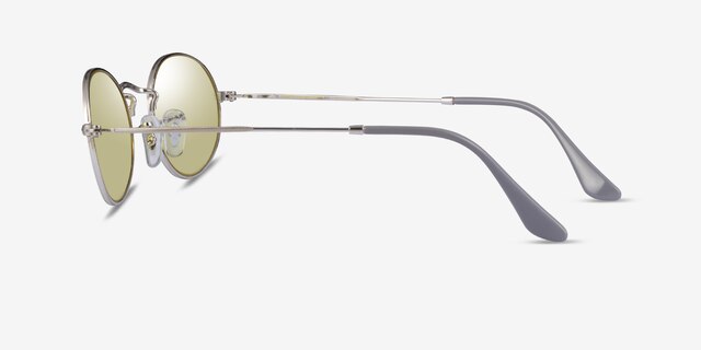Ray-Ban RB3547 Silver Gray MetalSunglass Frames from EyeBuyDirect, Side View