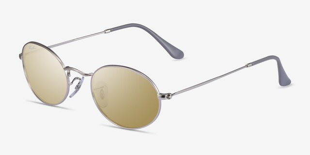 Ray-Ban RB3547 Silver MetalSunglass Frames from EyeBuyDirect, Angle View