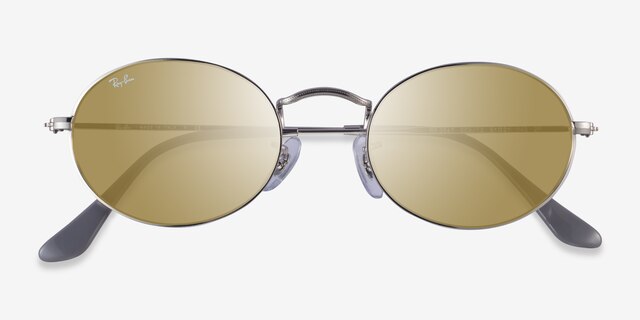 Ray-Ban RB3547 Silver MetalSunglass Frames from EyeBuyDirect, Closed View