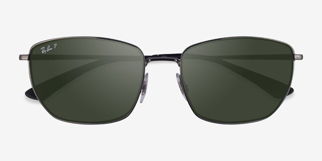 Ray-Ban RB3653 Gunmetal MetalSunglass Frames from EyeBuyDirect, Closed View