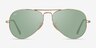 Ray-Ban RB3689 Gold MetalSunglass Frames from EyeBuyDirect, Front View