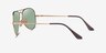 Ray-Ban RB3689 Gold MetalSunglass Frames from EyeBuyDirect, Side View