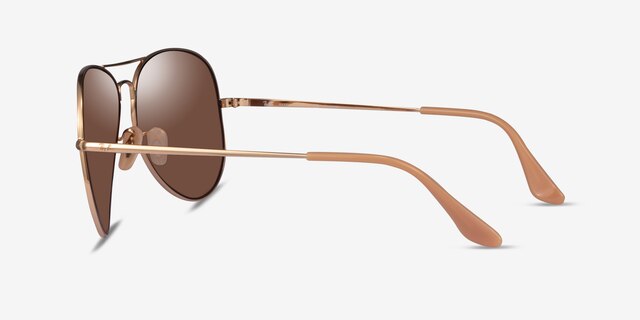 Ray-Ban RB3689 Gold MetalSunglass Frames from EyeBuyDirect, Side View