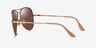 Ray-Ban RB3689 Gold MetalSunglass Frames from EyeBuyDirect, Side View
