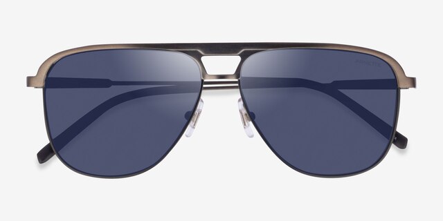 ARNETTE Holboxx Brushed Gunmetal MetalSunglass Frames from EyeBuyDirect, Closed View