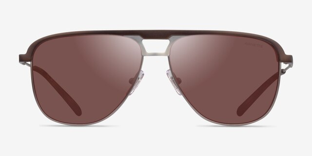 ARNETTE Holboxx Matte Brown MetalSunglass Frames from EyeBuyDirect, Front View