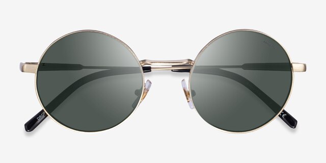 ARNETTE Drophead Brushed Light Gold MetalSunglass Frames from EyeBuyDirect, Closed View
