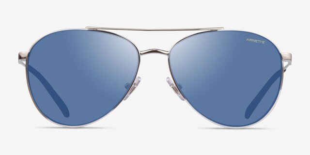 ARNETTE Sidecar Silver MetalSunglass Frames from EyeBuyDirect, Front View