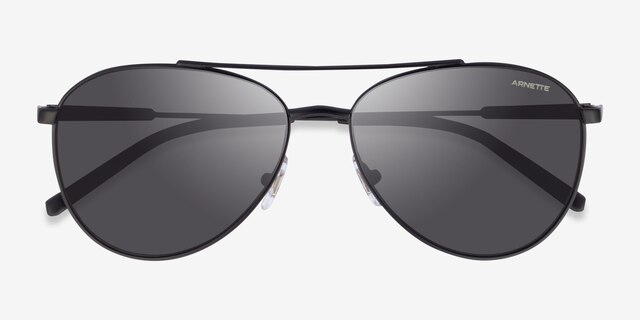 ARNETTE Sidecar Matte Black MetalSunglass Frames from EyeBuyDirect, Closed View