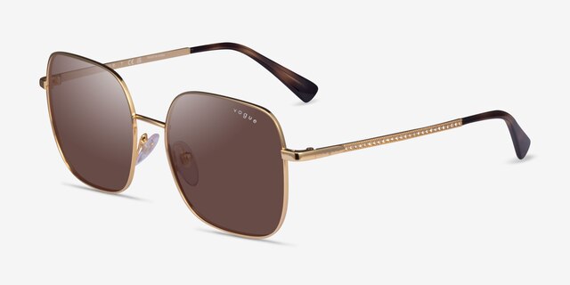 Vogue Eyewear VO4175SB Gold MetalSunglass Frames from EyeBuyDirect, Angle View