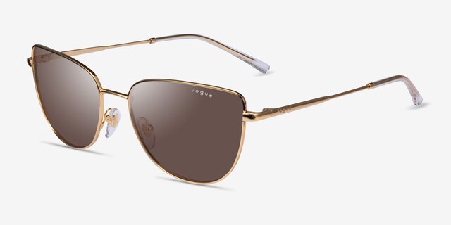 Vogue Eyewear VO4233S Gold MetalSunglass Frames from EyeBuyDirect, Angle View