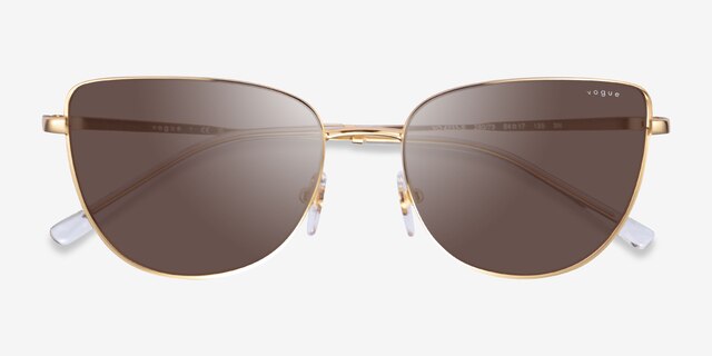 Vogue Eyewear VO4233S Gold MetalSunglass Frames from EyeBuyDirect, Closed View