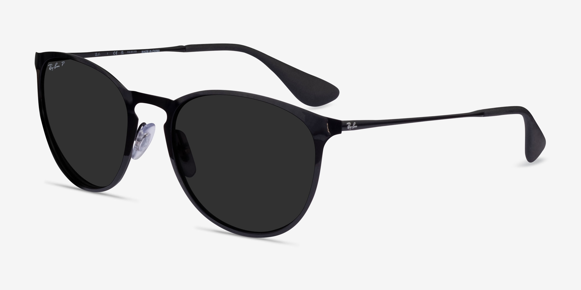 Ray-Ban RB3539 - Round Black Frame Sunglasses For Women | Eyebuydirect