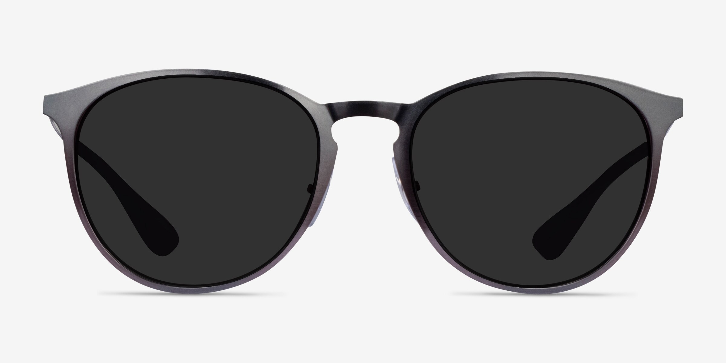 Ray-Ban RB3539 - Round Metallic Gray Frame Sunglasses For Women
