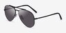 Ray-Ban RB3625 New Aviator Black MetalSunglass Frames from EyeBuyDirect, Angle View