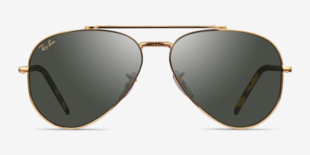 Ray-Ban RB3625 New Aviator Legend Gold MetalSunglass Frames from EyeBuyDirect, Front View