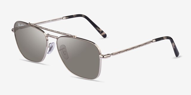 Ray-Ban RB3636 Silver MetalSunglass Frames from EyeBuyDirect, Angle View