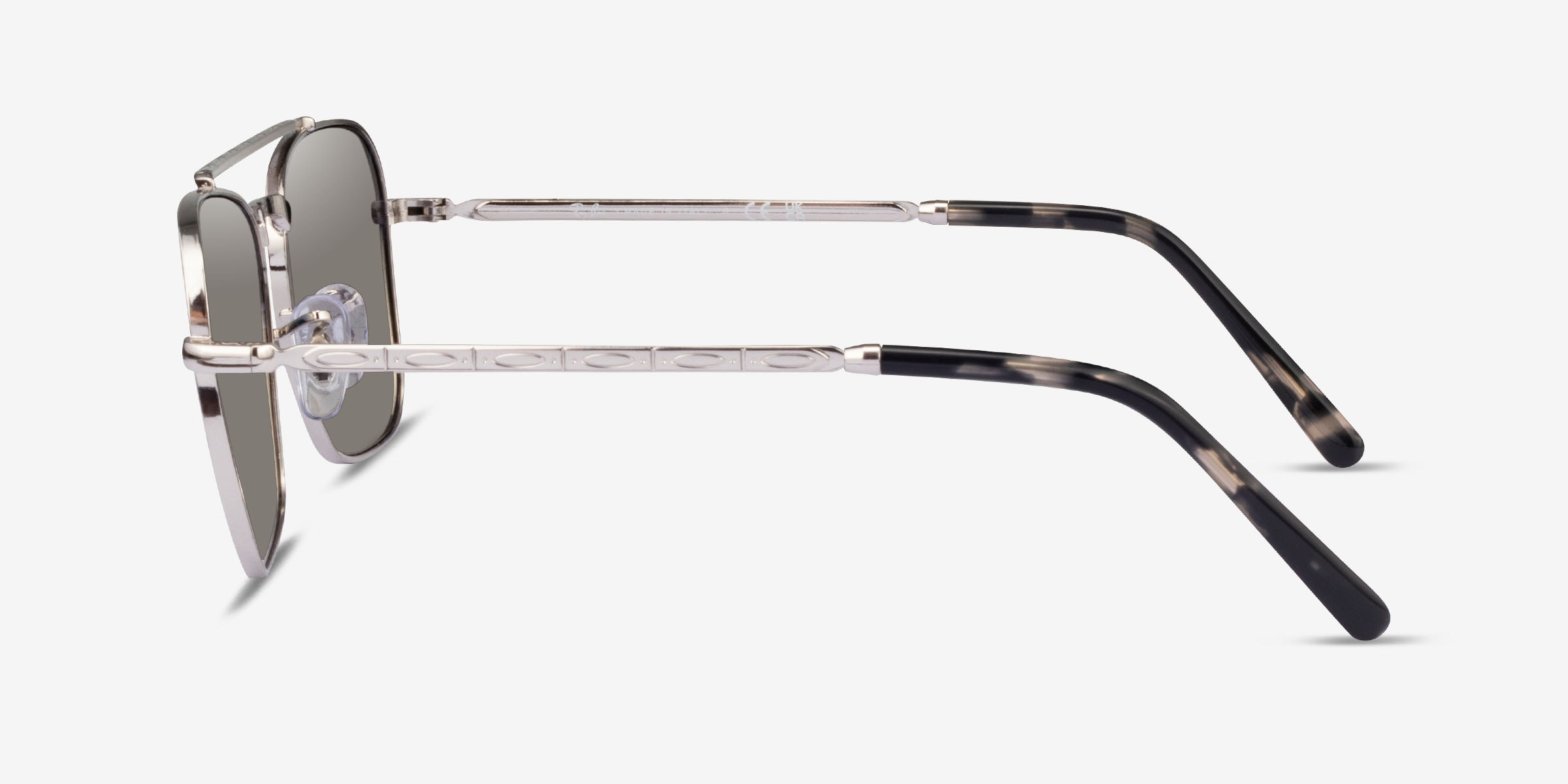 Ray-Ban RB3636 - Rectangle Silver Frame Prescription Sunglasses