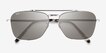 Ray-Ban RB3636 Silver MetalSunglass Frames from EyeBuyDirect, Closed View