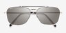 Ray-Ban RB3636 Silver MetalSunglass Frames from EyeBuyDirect, Closed View
