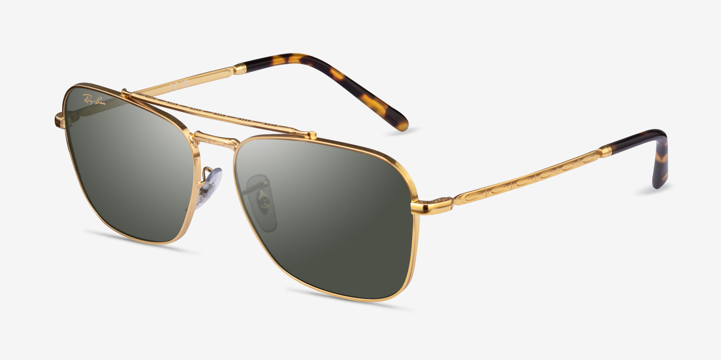 RayBan RB3636 Rectangle Legend Gold Frame Prescription Sunglasses