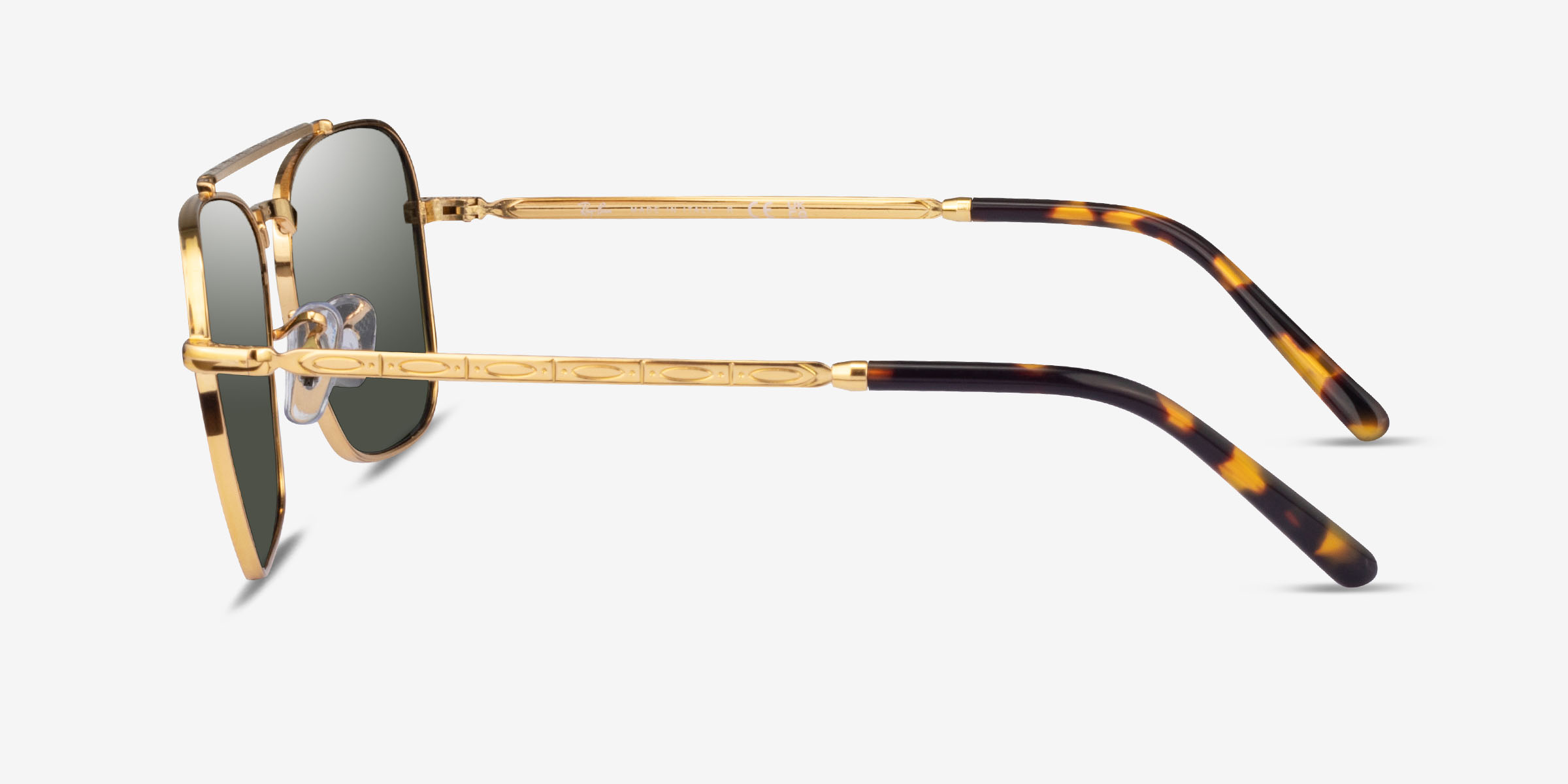 RayBan RB3636 Rectangle Legend Gold Frame Prescription Sunglasses Eyebuydirect