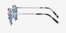 Ray-Ban RB3637 New Round Silver MetalSunglass Frames from EyeBuyDirect, Side View