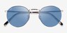 Ray-Ban RB3637 New Round Silver MetalSunglass Frames from EyeBuyDirect, Closed View