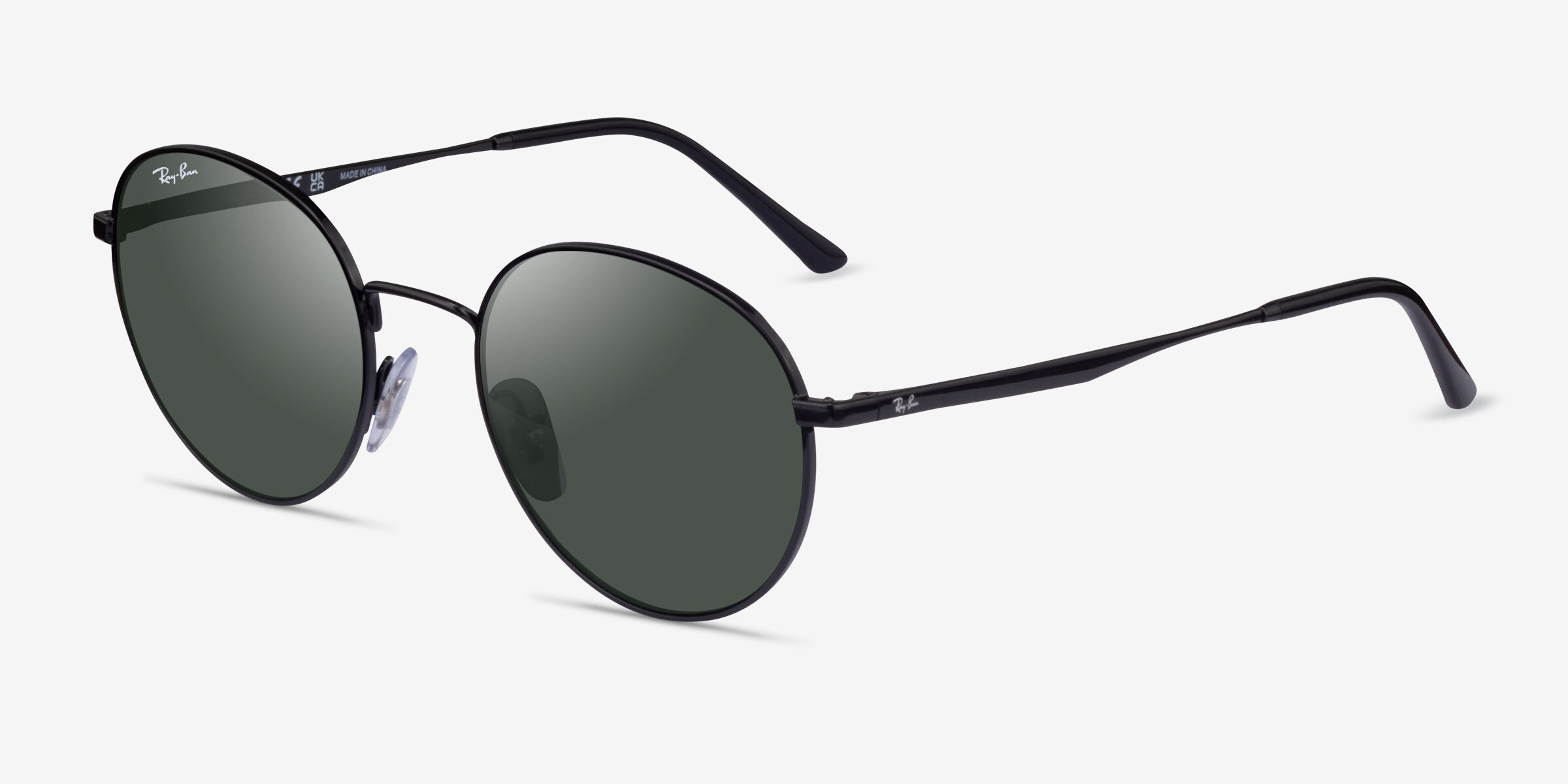 Ray-Ban RB3681 - Round Black Frame Prescription Sunglasses