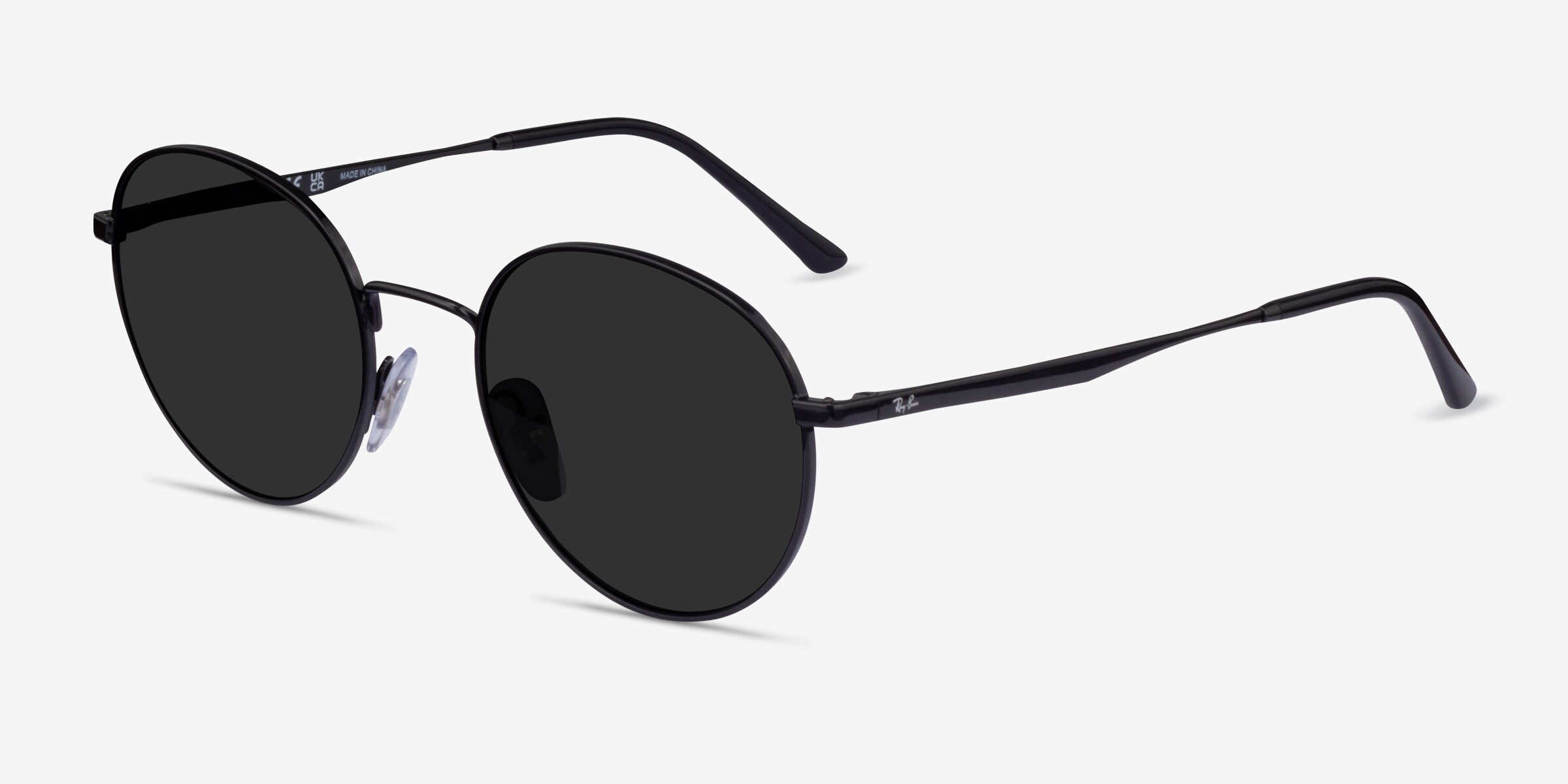 Ray-Ban RB3681 - Round Black Frame Prescription Sunglasses