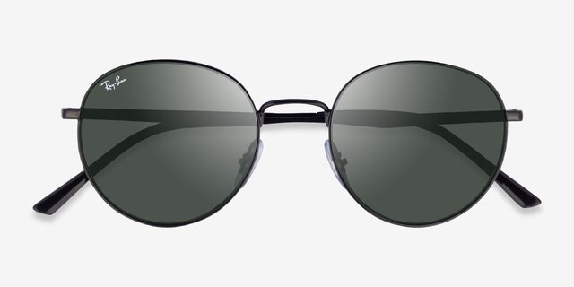 Ray-Ban RB3681 Black MetalSunglass Frames from EyeBuyDirect, Closed View