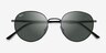 Ray-Ban RB3681 Black MetalSunglass Frames from EyeBuyDirect, Closed View