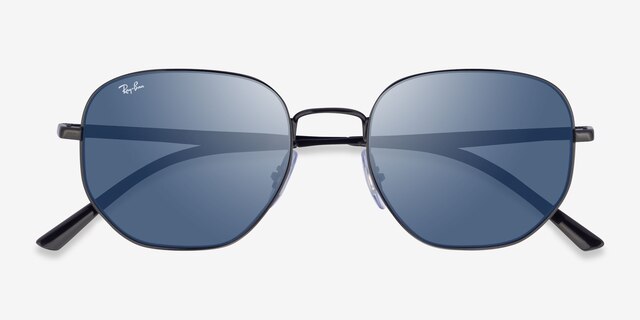 Ray-Ban RB3682 Black MetalSunglass Frames from EyeBuyDirect, Closed View
