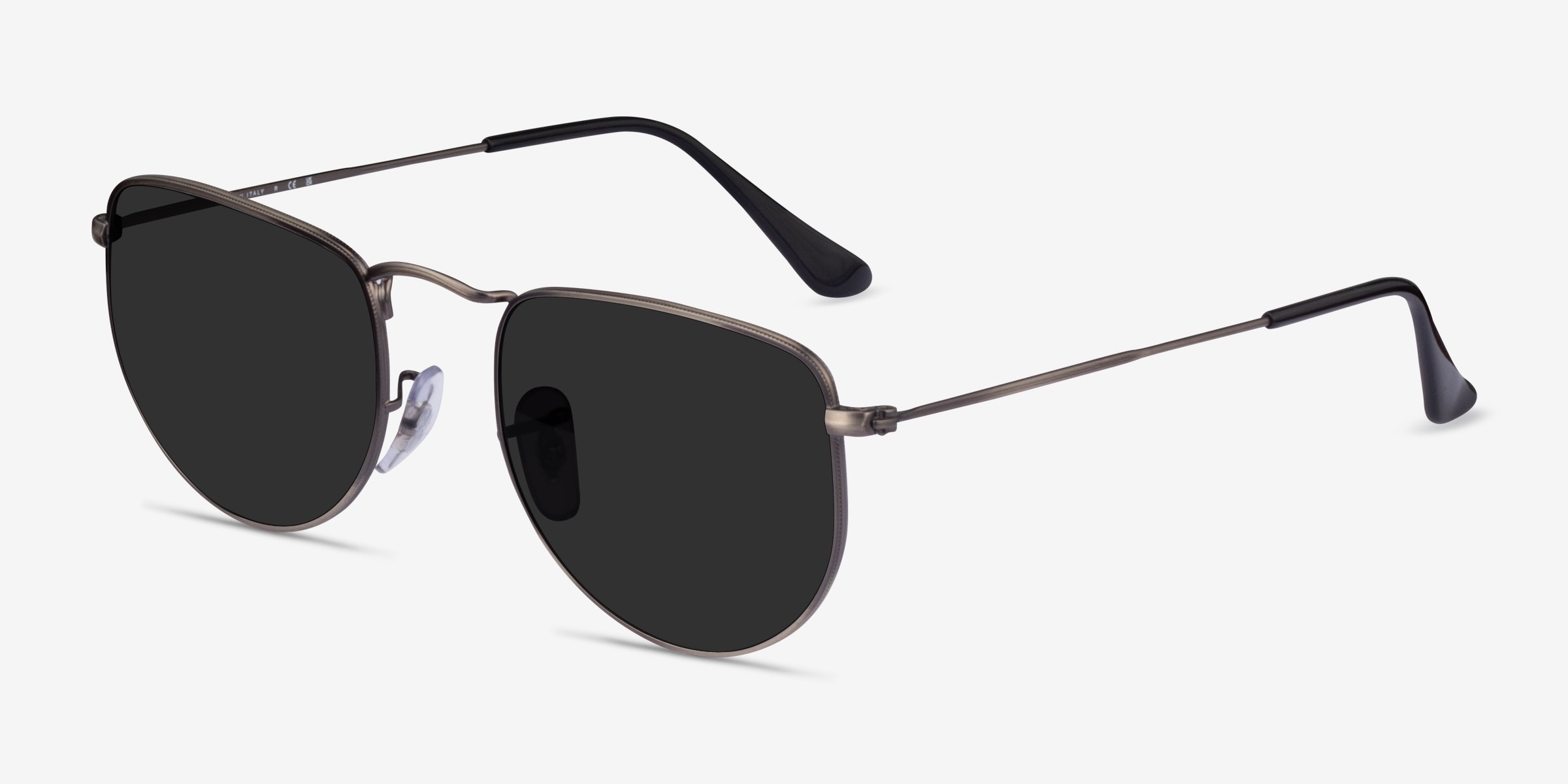 Ray-Ban Black Metal Geometric Polarized Sunglasses ERIKA METAL Sunglasses in Black and Grey Gradient - RB3539  main image 2