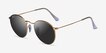 Ray-Ban RB3447 Round Gold MetalSunglass Frames from EyeBuyDirect, Angle View