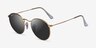 Ray-Ban RB3447 Round Gold MetalSunglass Frames from EyeBuyDirect, Angle View