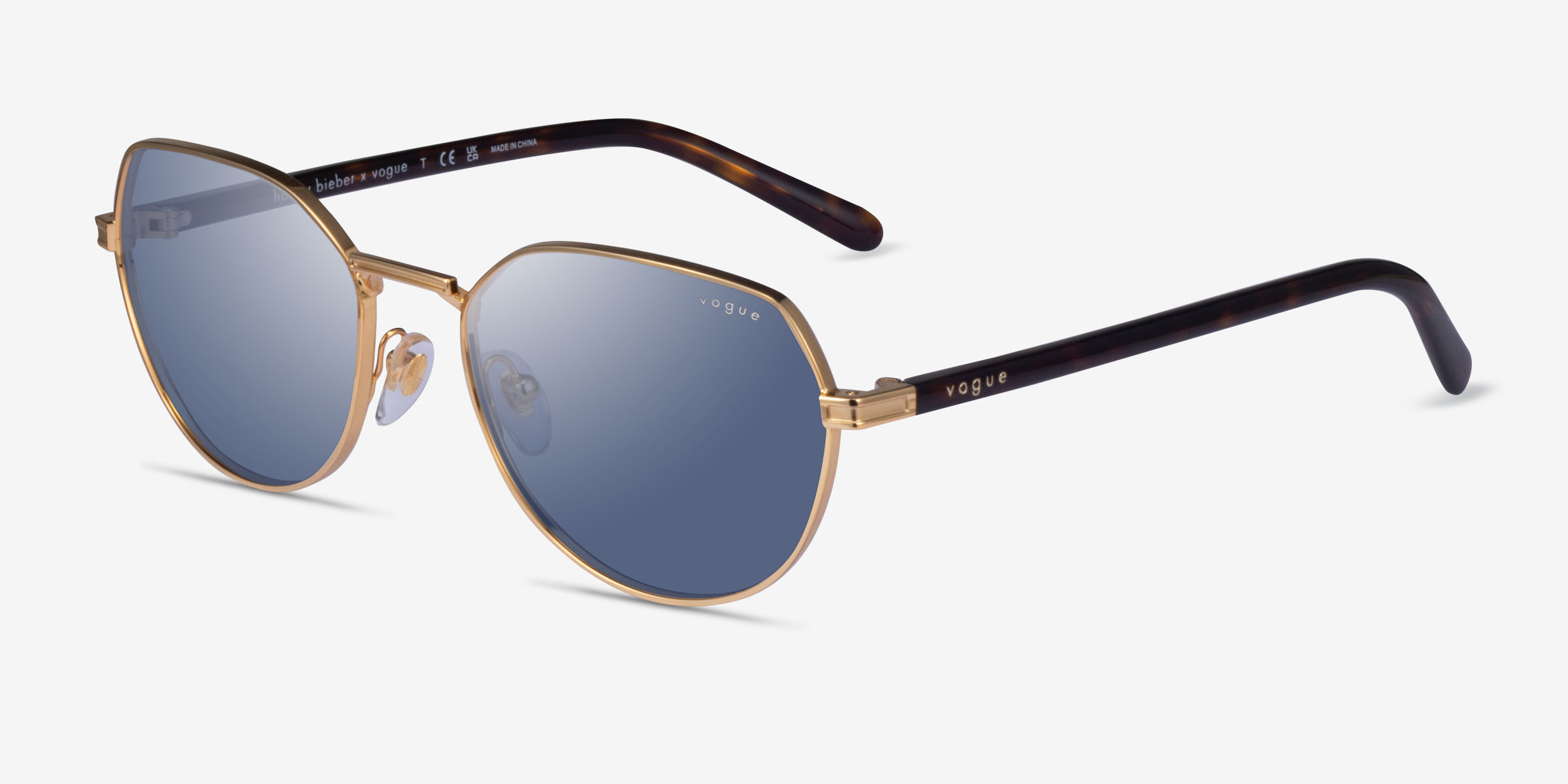 Vogue Eyewear VO4242S Geometric Gold Frame Prescription Sunglasses Eyebuydirect Canada