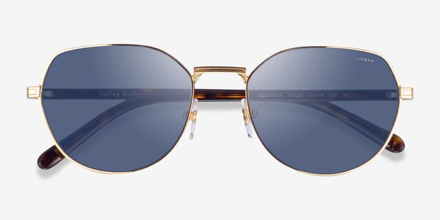 Vogue Eyewear VO4242S Gold MetalSunglass Frames from EyeBuyDirect, Closed View