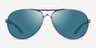 Oakley Feedback Silver Polished Black MetalSunglass Frames from EyeBuyDirect, Front View