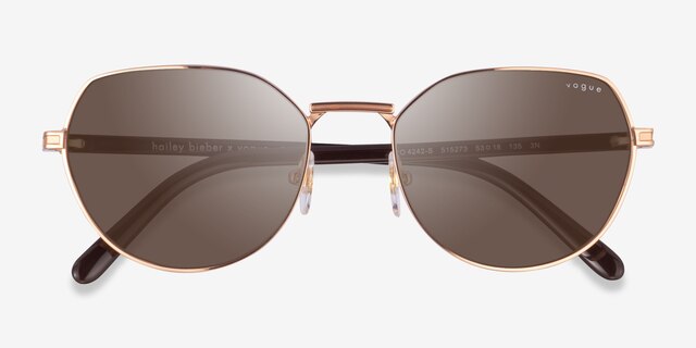 Vogue Eyewear VO4242S Rose Gold MetalSunglass Frames from EyeBuyDirect, Closed View