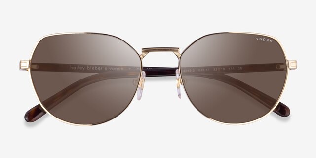 Vogue Eyewear VO4242S Pale Gold MetalSunglass Frames from EyeBuyDirect, Closed View
