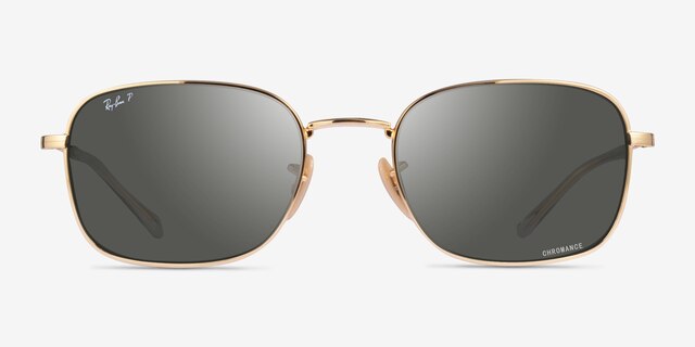 Ray-Ban RB3706 Gold MetalSunglass Frames from EyeBuyDirect, Front View