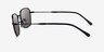 Ray-Ban RB3706 Black MetalSunglass Frames from EyeBuyDirect, Side View