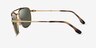 Ray-Ban RB3708 Gold MetalSunglass Frames from EyeBuyDirect, Side View